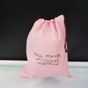 PAUL MAYER ATTITUDES Shoe Dust Bag Pink Drawstring 10" x 14" New